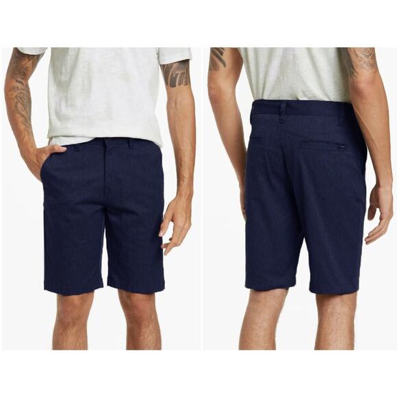 Volcom Men's VMonty Stretch 22 Navy Blue Chino Shorts Preppy Classic Casual NWT - Picture 1 of 13